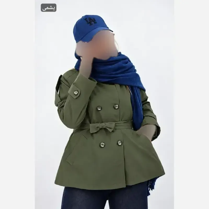 مانتو کتی جین زنانه مدل زارا فری سایز کمربند دار