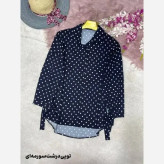 شومیز طرحدار چیچک جنس کرپ الیزه چاپی سایز فری 38 تا 46