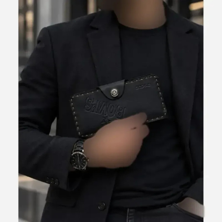 کیف پول مردانه چرم جیبی جاکارتی دار سایز 13 در 8