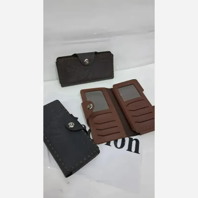 کیف پول مردانه چرم جیبی جاکارتی دار سایز 13 در 8