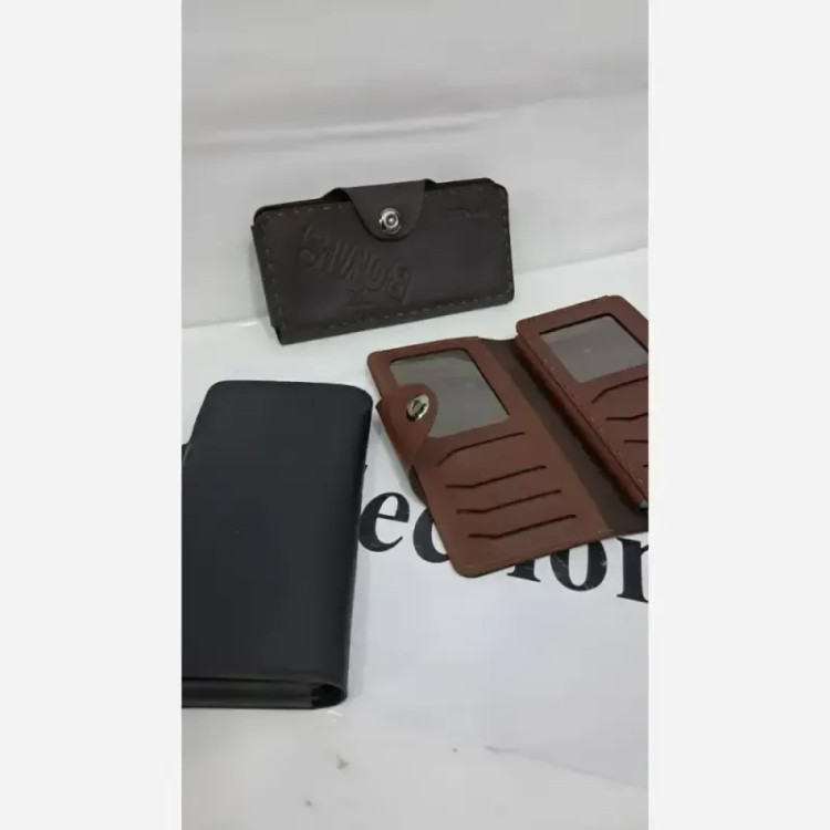 کیف پول مردانه چرم جیبی جاکارتی دار سایز 13 در 8