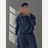 ست شلوار دورس تو کرک ضخیم دو یقه کلاه دار سایز 38 تا 46