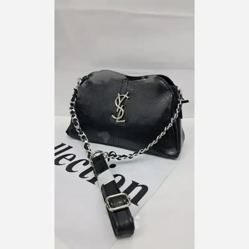 کیف چرم خارجی زنانه مشکی سایز 15 در 20