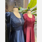 ماکسی زنانه مدل ویدا جنس ساتن زارا سایز 38 تا 48