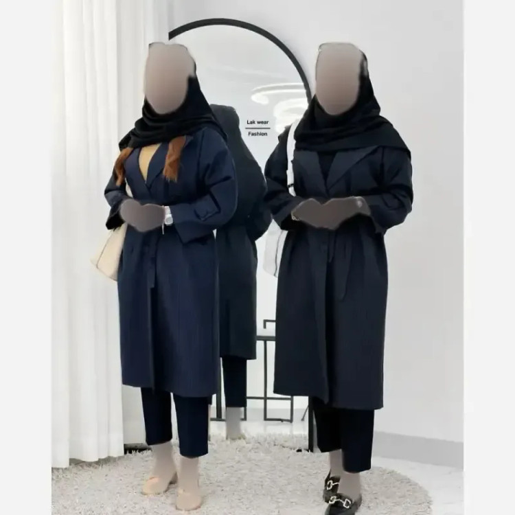 مانتو دیپلمات زنانه مدل کیانا جنس مکانیک اعلا رنگ بندی متنوع سایز بزرگ
