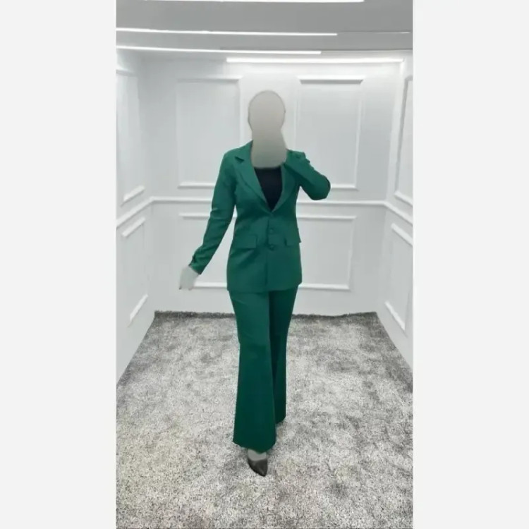 کت شلوار زنانه کرپ مازراتی مدل آتوسا