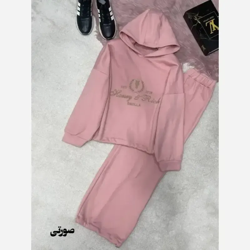 ست هودی شلوار دورس توکرکی ضخیم یونیکا فری سایز 38 تا 48