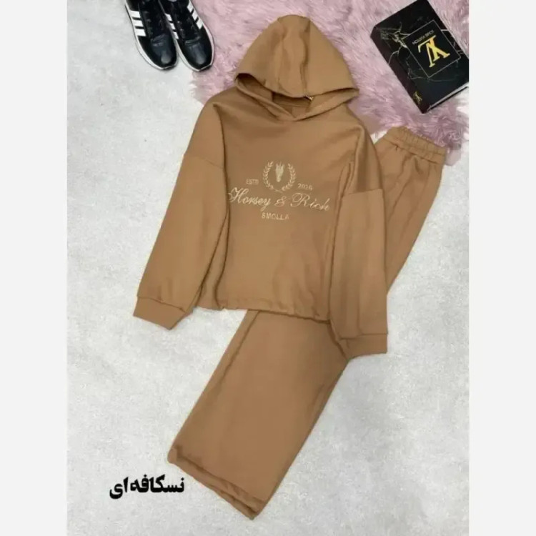 ست هودی شلوار دورس توکرکی ضخیم یونیکا فری سایز 38 تا 48