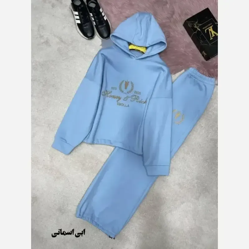ست هودی شلوار دورس توکرکی ضخیم یونیکا فری سایز 38 تا 48