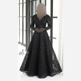 لباس مجلسی زنانه مدل سایه سنگدوزی شده جنس دانتل درجه یک کاپدار و استردار رنگ مشکی و سبز سایز بزرگ