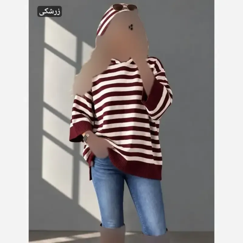 تونیک بافت زنانه کلاه دار مدل فتانه سایز فری 36 تا 48