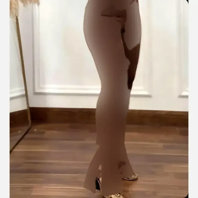 لگ کمر گنی دمپا گشاد چاک دار بافت کبریتی اعلا