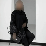 کت مجلسی زنانه شانتون جت بلک رنگ مشکی