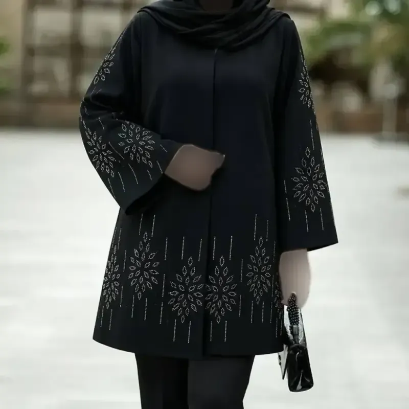 کت مجلسی زنانه شانتون جت بلک رنگ مشکی
