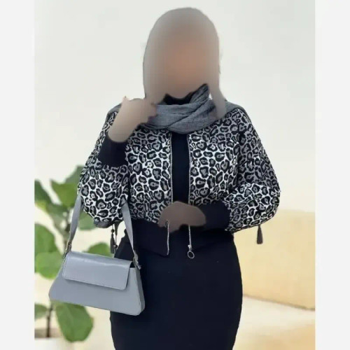 بامبر پلنگی پاییزه جنس تافته فری سایز 38 تا 46 شکلاتی و طوسی