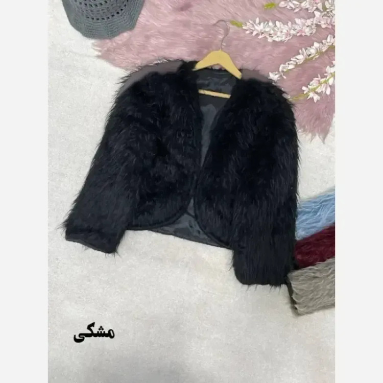 کراپ خز آستردار زنانه مدل کیانا فری سایز