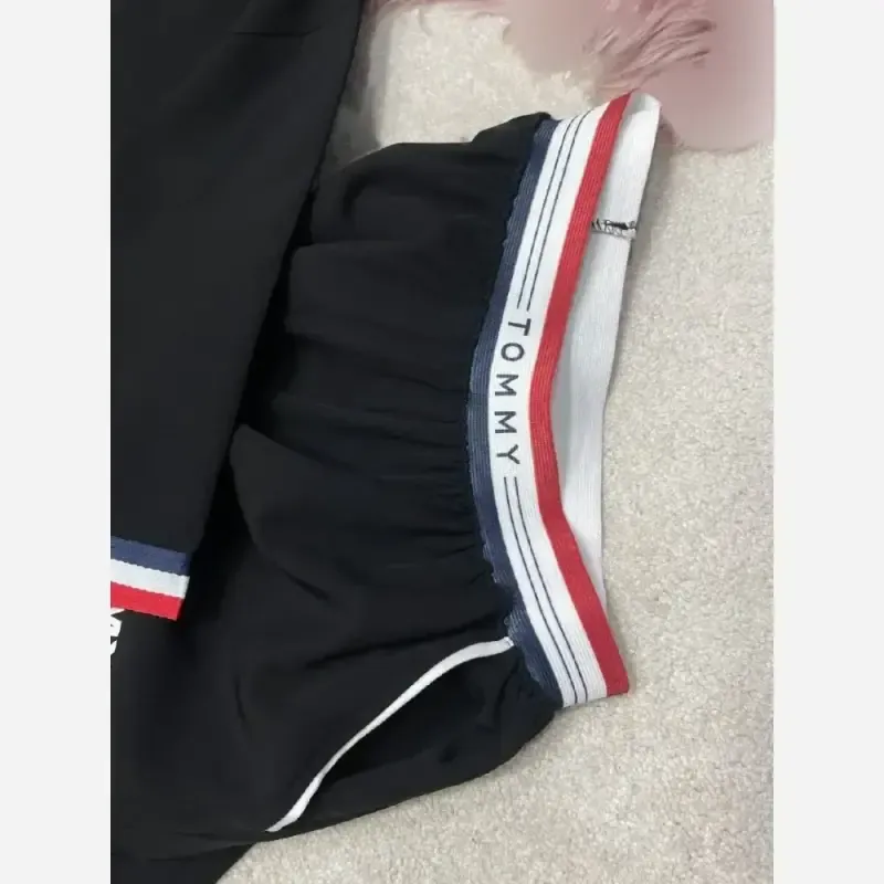 ست مازراتی زنانه طرح Tommy رنگ مشکی فری سایز