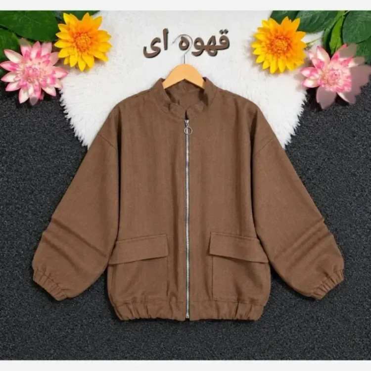 کاپشن بامبر زنانه فلونزی ضخیم و گرم پاییزه فری سایز