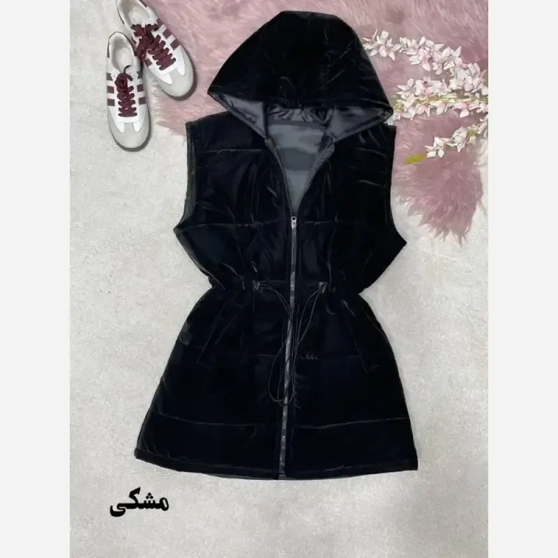 پافر سیلیکونی ضدآب آستردار مشکی سایز فری 38 تا 48
