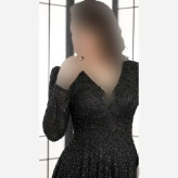 پیراهن مجلسی زنانه دانتل چمنی مشکی بلند سنگدوزی شده کاپدار سایز بزرگ
