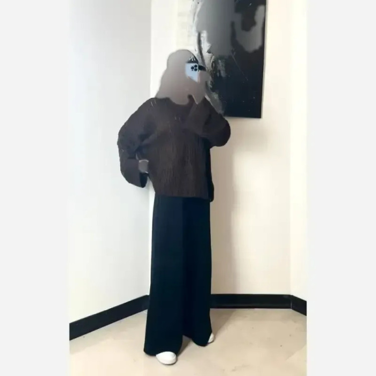 بلوز بافت زنانه مدل ژور بافی جنس نخ آکریل درجه یک فری سایز