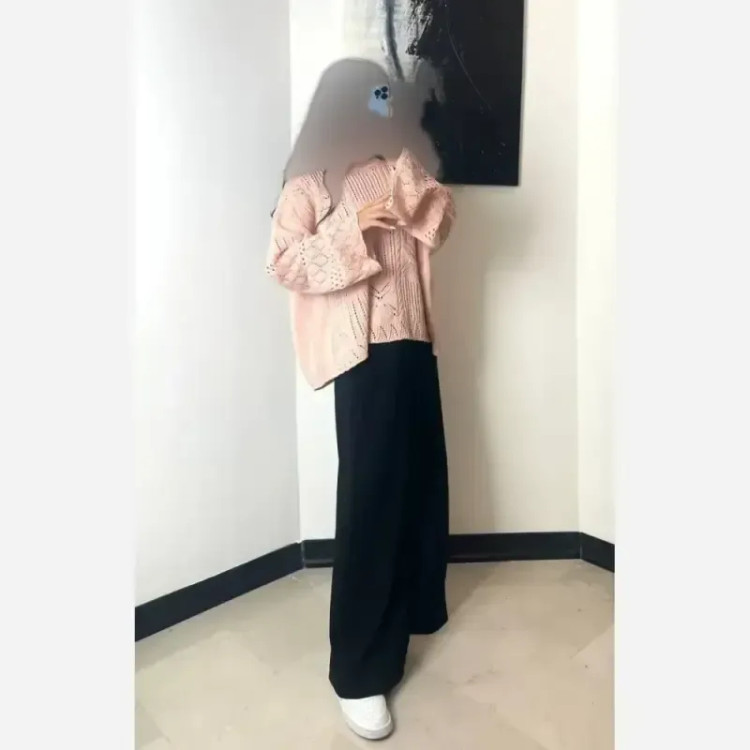 بلوز بافت زنانه مدل ژور بافی جنس نخ آکریل درجه یک فری سایز