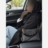 کیف زنانه مدل elin چرم شرانگ رنگ مشکی سایز 18 در 15 سانتیمتر