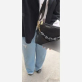 کیف زنانه مدل elin چرم شرانگ رنگ مشکی سایز 18 در 15 سانتیمتر