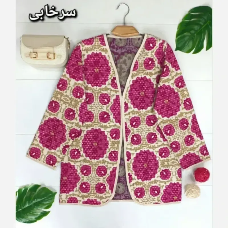 کت زنانه مدل گلپر جنس تافته سایز فری سایز 38 تا 46 رنگ نسکافه ای آبی سرخابی