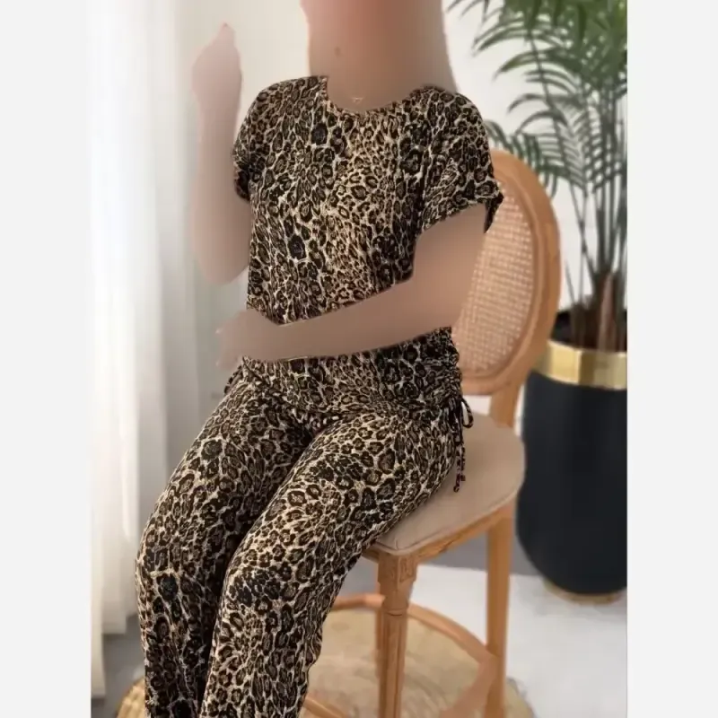 ست بلوز و شلوار زنانه بغل گت دار ویسکوز الیزه کش فری سایز