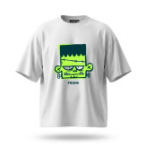 تیشرت سفید طرح فرانک اشتاین فانتزی جنس پارچه ماکان