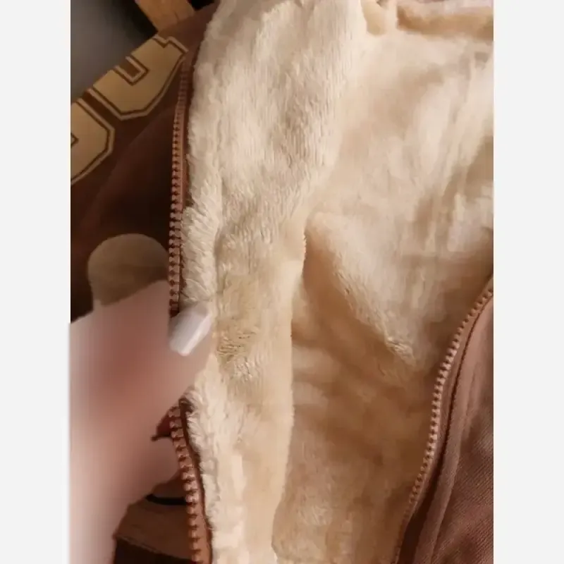 کاپشن تدی بچه گانه کتان گرم بالا داخل خز