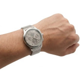 ساعت مردانه بلیزر استیل صفحه طوسی بند حصیری موتور میوتا ژاپن