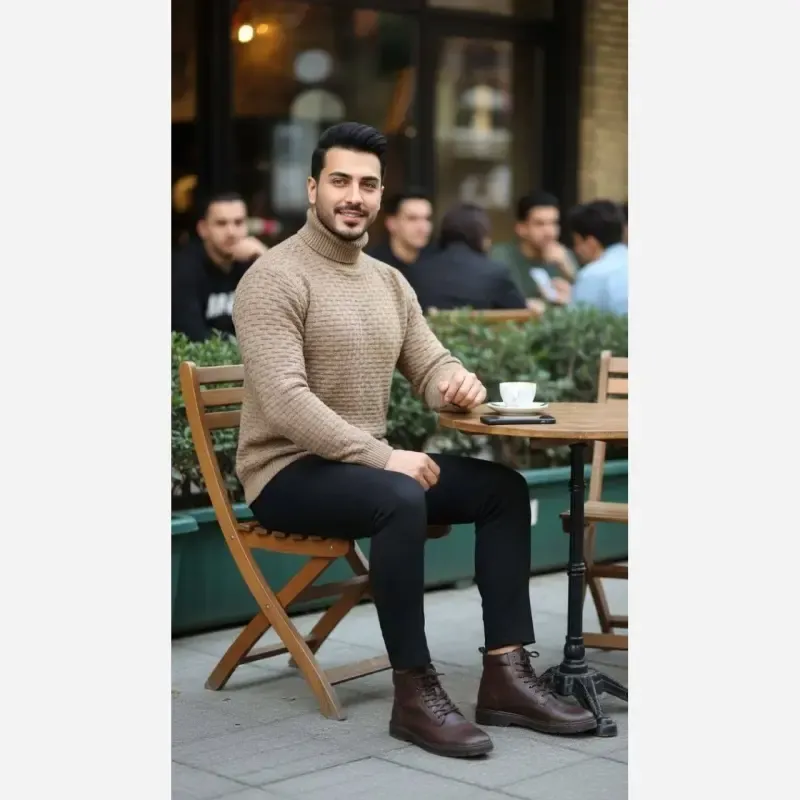 بافت مردانه طرح حصیری فری سایز تنوع رنگ