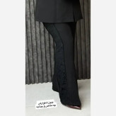 کت شلوار مجلسی زنانه میترا پارچه مازراتی دبل رنگ مشکی
