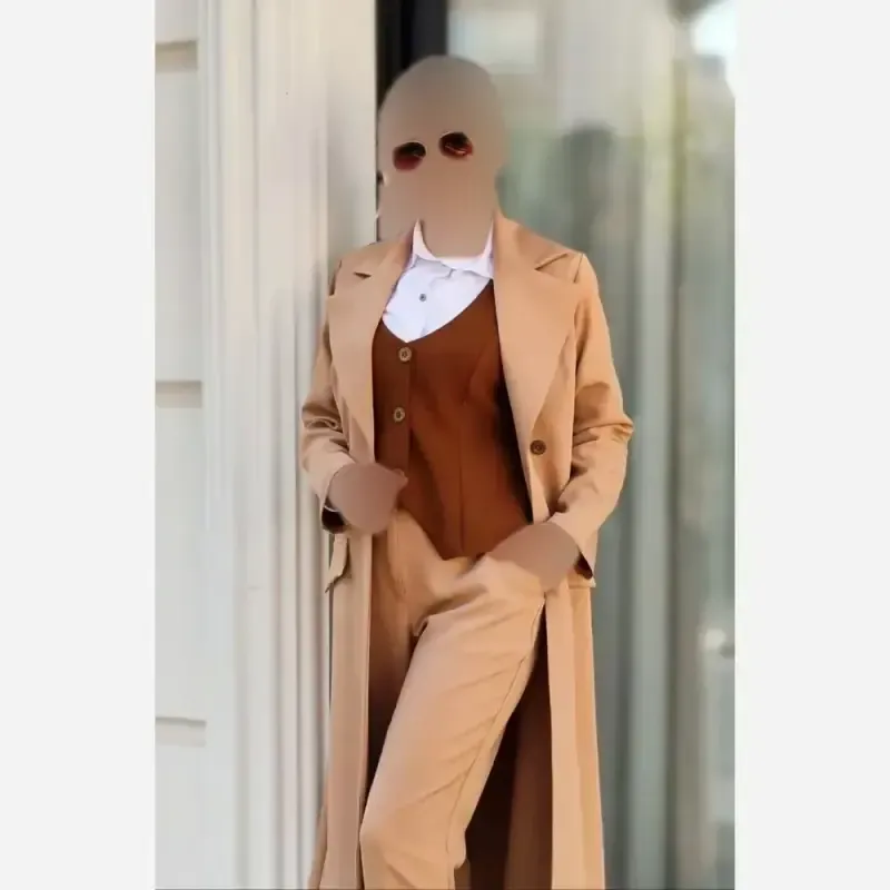 ست سه تیکه کلارا لانگ کت جلیقه و شلوار سوپر مازراتی