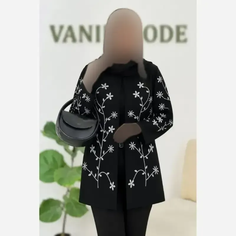 کت مجلسی زنانه مدل نفس جنس مازراتی گلدوزی شده سایز فری 38 تا 46
